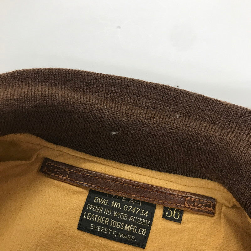【中古品】【メンズ】  FREEWHEELERS フリーホイーラーズ LEATHER TOGS MFG. CO. 1928’S TYPE A-1 JACKET レザー トグス ジャケット アウター 古着 145-250507-mh-12-fuz サイズ：36 カラー：ブラウン 万代Net店