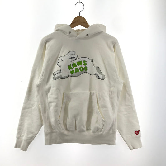 【中古品】【メンズ】 HUMAN MADE×KAWS ヒューマンメード × カウズ PULLOVER PARKER プルオーバー パーカー トレーナー トップス 古着 142-250507-mh-01-fuz サイズ：S カラー：ホワイト 万代Net店
