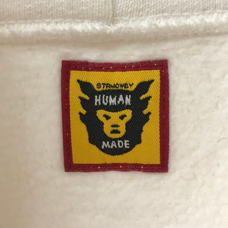 【中古品】【メンズ】 HUMAN MADE×KAWS ヒューマンメード × カウズ PULLOVER PARKER プルオーバー パーカー トレーナー トップス 古着 142-250507-mh-01-fuz サイズ：S カラー：ホワイト 万代Net店