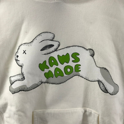 【中古品】【メンズ】 HUMAN MADE×KAWS ヒューマンメード × カウズ PULLOVER PARKER プルオーバー パーカー トレーナー トップス 古着 142-250507-mh-01-fuz サイズ：S カラー：ホワイト 万代Net店