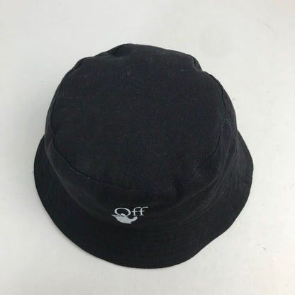 【中古品】【メンズ/レディース】 OFF-WHITE オフホワイト COTTON BUCKET HAT コットン バケット ハット 帽子 185-250508-mh-09-fuz サイズ：OS カラー：ブラック 万代Net店