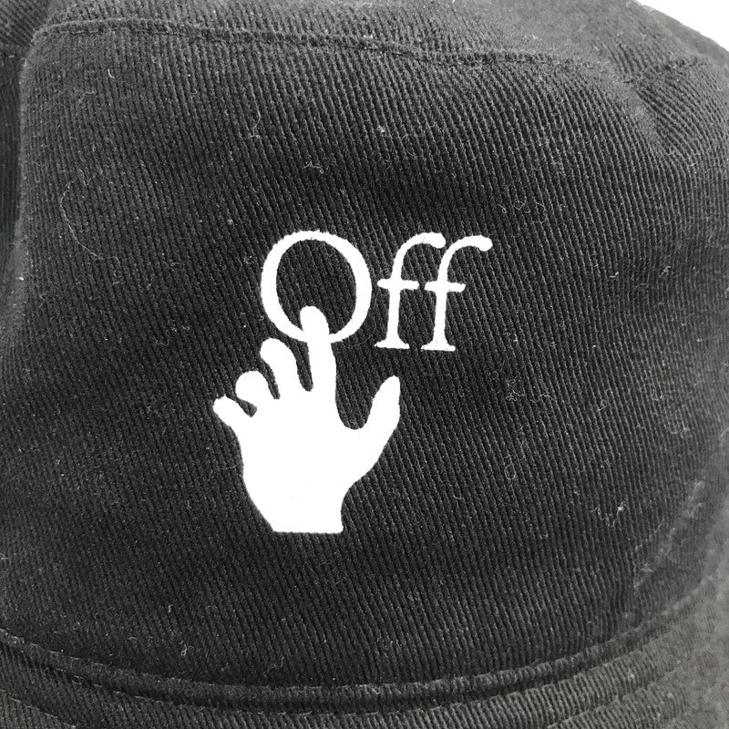 【中古品】【メンズ/レディース】 OFF-WHITE オフホワイト COTTON BUCKET HAT コットン バケット ハット 帽子 185-250508-mh-09-fuz サイズ：OS カラー：ブラック 万代Net店