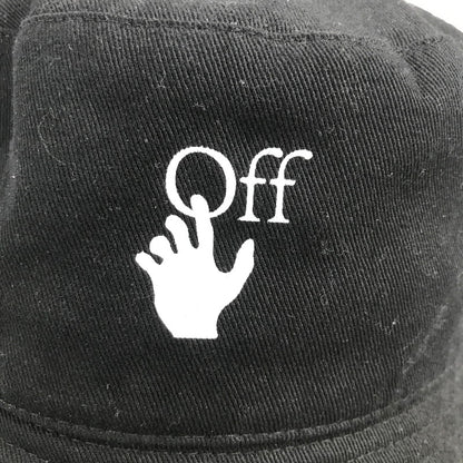 【中古品】【メンズ/レディース】 OFF-WHITE オフホワイト COTTON BUCKET HAT コットン バケット ハット 帽子 185-250508-mh-09-fuz サイズ：OS カラー：ブラック 万代Net店
