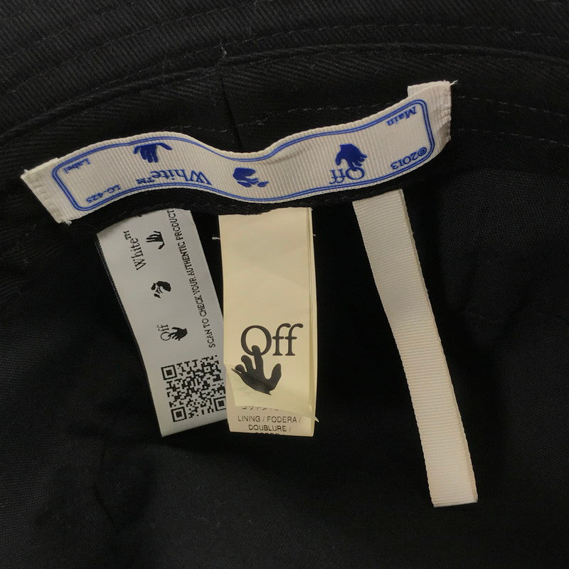 【中古品】【メンズ/レディース】 OFF-WHITE オフホワイト COTTON BUCKET HAT コットン バケット ハット 帽子 185-250508-mh-09-fuz サイズ：OS カラー：ブラック 万代Net店