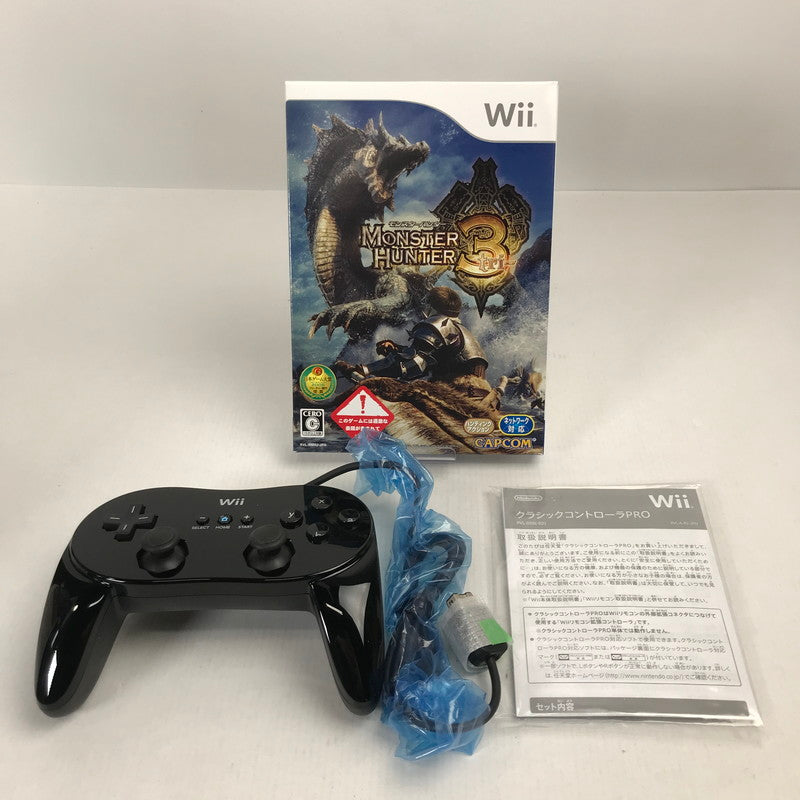 【中古美品】 Wii ウィー モンスターハンター3 (トライ) クラシック コントローラ PRO モンハン ソフト [CERO区分_C/ 15歳以上対象] ゲーム 028-251016-mh-01-fuz 万代Net店