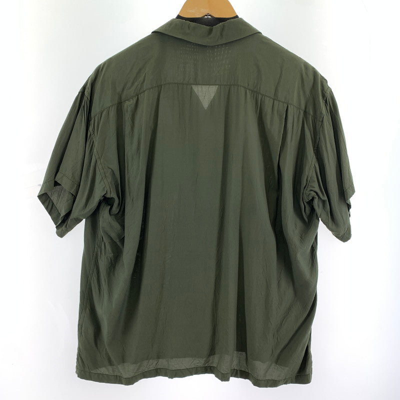 【中古品】【メンズ】 SILAS サイラス FLAMINGO OPEN SHIRT フラミンゴ オープンシャツ 半袖シャツ KHAKI SIZE:M ※襟スレ・毛玉の着用感あり 142-260917-io-24-fuzh カラー：カーキ 万代Net店