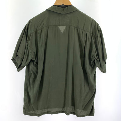 【中古品】【メンズ】 SILAS サイラス FLAMINGO OPEN SHIRT フラミンゴ オープンシャツ 半袖シャツ KHAKI SIZE:M ※襟スレ・毛玉の着用感あり 142-260917-io-24-fuzh カラー：カーキ 万代Net店