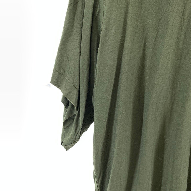 【中古品】【メンズ】 SILAS サイラス FLAMINGO OPEN SHIRT フラミンゴ オープンシャツ 半袖シャツ KHAKI SIZE:M ※襟スレ・毛玉の着用感あり 142-260917-io-24-fuzh カラー：カーキ 万代Net店