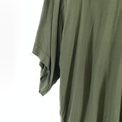 【中古品】【メンズ】 SILAS サイラス FLAMINGO OPEN SHIRT フラミンゴ オープンシャツ 半袖シャツ KHAKI SIZE:M ※襟スレ・毛玉の着用感あり 142-260917-io-24-fuzh カラー：カーキ 万代Net店