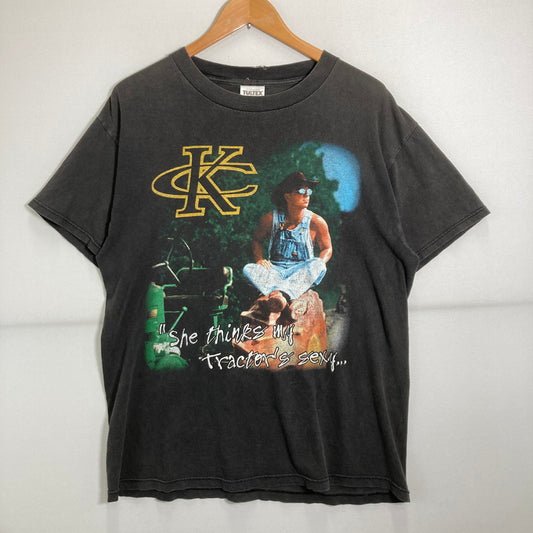 【中古品】【メンズ】 TULTEX タルテックス KENNY CHESNEY ケニー・チェズニー バンド Tシャツ 半袖 トップス 古着 90's 145-250612-mh-06-fuz サイズ：L カラー：ブラック 万代Net店
