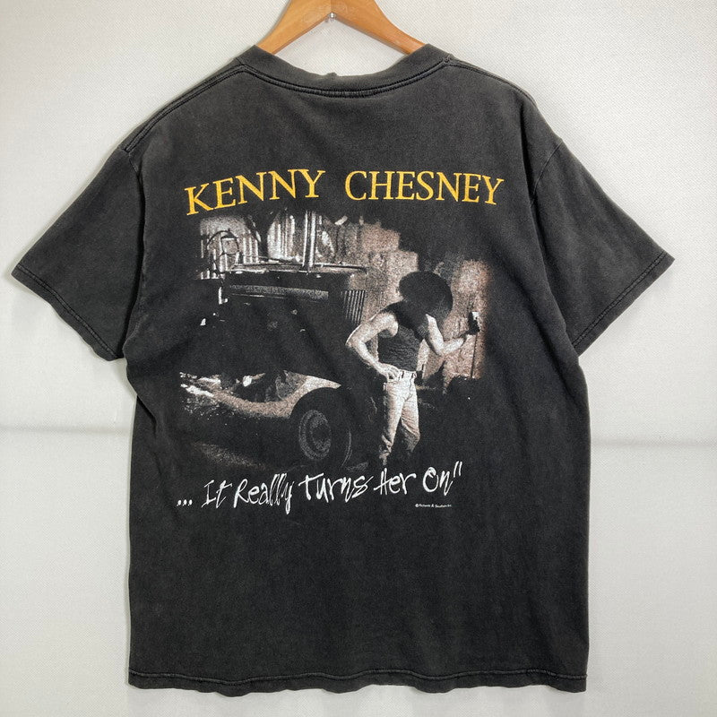 【中古品】【メンズ】 TULTEX タルテックス KENNY CHESNEY ケニー・チェズニー バンド Tシャツ 半袖 トップス 古着 90's 145-250612-mh-06-fuz サイズ：L カラー：ブラック 万代Net店