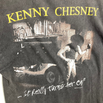 【中古品】【メンズ】 TULTEX タルテックス KENNY CHESNEY ケニー・チェズニー バンド Tシャツ 半袖 トップス 古着 90's 145-250612-mh-06-fuz サイズ：L カラー：ブラック 万代Net店