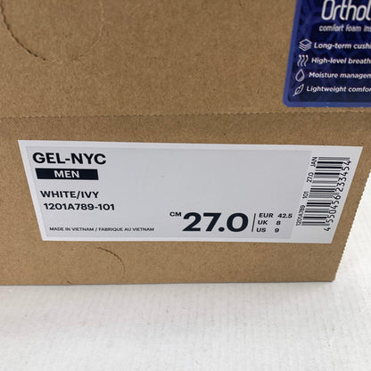 【中古品】【メンズ】 ASICS 1201A789-101 GEL NYC ’WHITE BLACK IVY’ スニーカー 靴 アシックス 162-250510-st-05-fuz サイズ：27.0cm カラー：シルバー 万代Net店