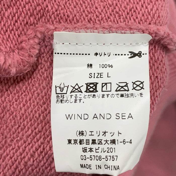 【中古品】【メンズ】 WIND AND SEA スウェット トップス ブランド 古着 142-250928-gm-02-fuz サイズ：L カラー：ピンク 万代Net店