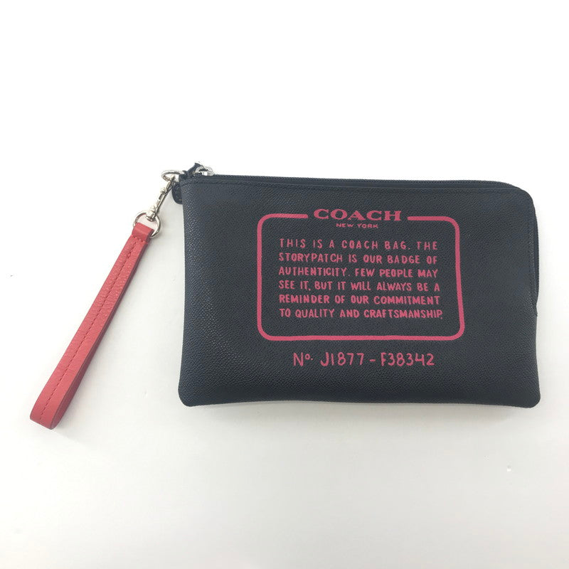 【中古品】【レディース】 COACH コーチ クラッチバッグ ハンドバッグ ポーチ カバン 180-250925-ky-07-fuz カラー：ブラック 万代Net店