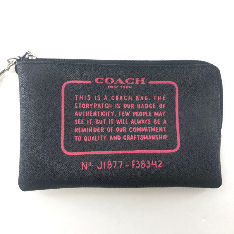 【中古品】【レディース】 COACH コーチ クラッチバッグ ハンドバッグ ポーチ カバン 180-250925-ky-07-fuz カラー：ブラック 万代Net店