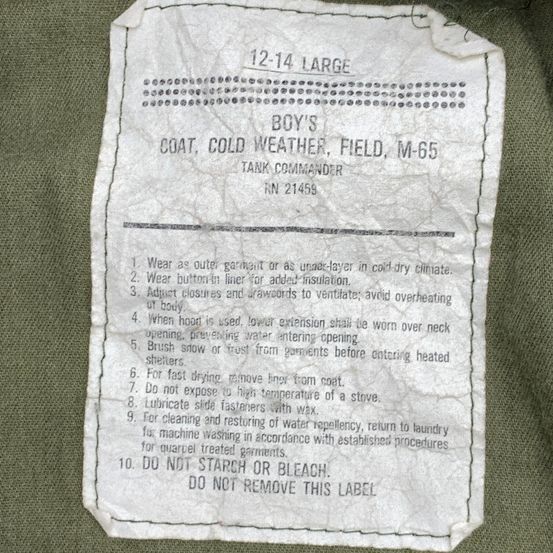 【中古品】【メンズ】 U.S.ARMY M-65 フィールドジャケット ミリタリ―ジャケット アウター 古着 145-260425-gm-17-fuz サイズ：12-14 カラー：カモフラ 万代Net店