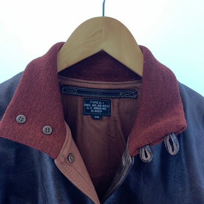 【中古品】【メンズ】  THE FEW ザ フュー 31-800P A-1 フライト レザー ジャケット 革ジャン ジャケット アウター 古着 145-250516-mh-08-fuz サイズ：38 カラー：ブラウン 万代Net店