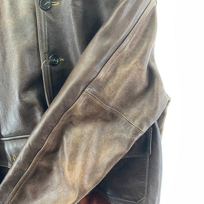 【中古品】【メンズ】  THE FEW ザ フュー 31-800P A-1 フライト レザー ジャケット 革ジャン ジャケット アウター 古着 145-250516-mh-08-fuz サイズ：38 カラー：ブラウン 万代Net店