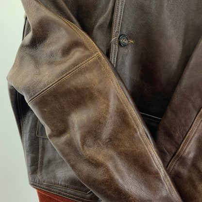 【中古品】【メンズ】  THE FEW ザ フュー 31-800P A-1 フライト レザー ジャケット 革ジャン ジャケット アウター 古着 145-250516-mh-08-fuz サイズ：38 カラー：ブラウン 万代Net店