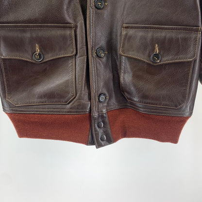 【中古品】【メンズ】  THE FEW ザ フュー 31-800P A-1 フライト レザー ジャケット 革ジャン ジャケット アウター 古着 145-250516-mh-08-fuz サイズ：38 カラー：ブラウン 万代Net店