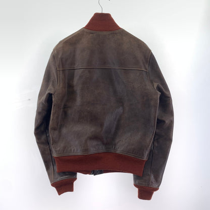 【中古品】【メンズ】  THE FEW ザ フュー 31-800P A-1 フライト レザー ジャケット 革ジャン ジャケット アウター 古着 145-250516-mh-08-fuz サイズ：38 カラー：ブラウン 万代Net店