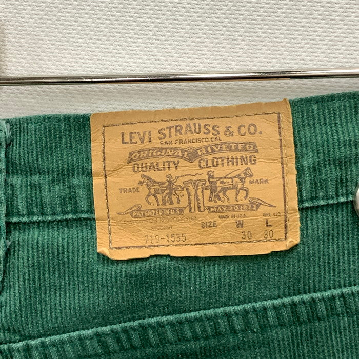 【中古品】【メンズ】 Levi's リーバイス 719-1535 コーデュロイパンツ ボトムス ブランド 古着 156-251004-gm-12-fuz サイズ：30×30 カラー：グリーン 万代Net店