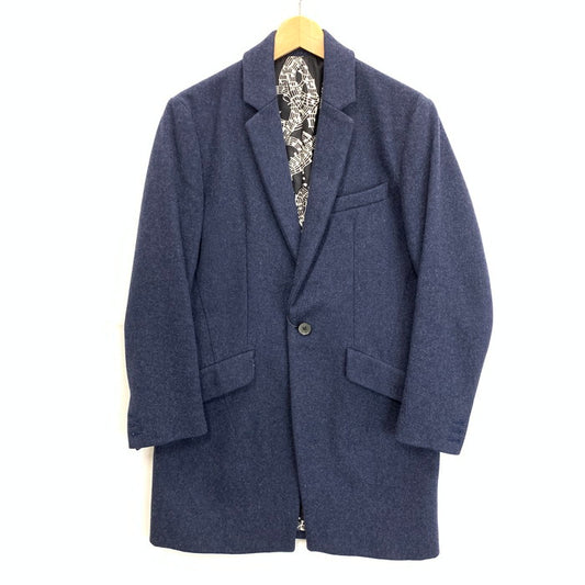 【中古品】【メンズ】 NUMBER(N)INE ナンバーナイン STUDIOUS チェスターコート ウール ジャケット アウター ブランド 古着 140-250607-gm-14-fuz サイズ：01 カラー：ネイビー 万代Net店