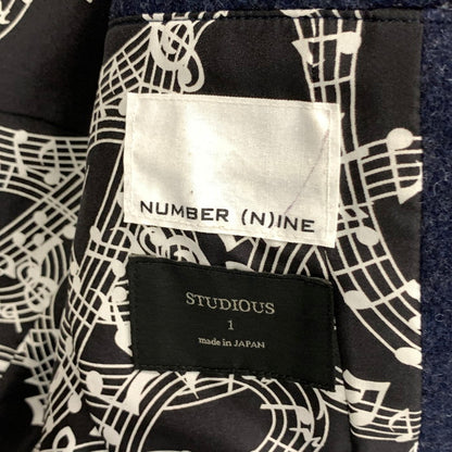 【中古品】【メンズ】 NUMBER(N)INE ナンバーナイン STUDIOUS チェスターコート ウール ジャケット アウター ブランド 古着 140-250607-gm-14-fuz サイズ：01 カラー：ネイビー 万代Net店