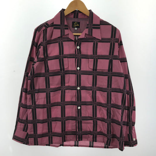 【中古品】【メンズ】 Needles ニードルス MR179 CLASSIC SHIRT クラシック シャツ 長袖 オープンカラー トップス 古着 140-250523-mh-06-fuz サイズ：S カラー：ピンク 万代Net店