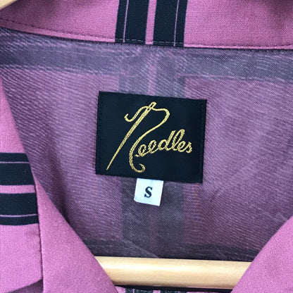 【中古品】【メンズ】 Needles ニードルス MR179 CLASSIC SHIRT クラシック シャツ 長袖 オープンカラー トップス 古着 140-250523-mh-06-fuz サイズ：S カラー：ピンク 万代Net店