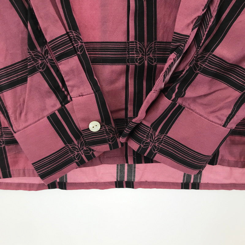 【中古品】【メンズ】 Needles ニードルス MR179 CLASSIC SHIRT クラシック シャツ 長袖 オープンカラー トップス 古着 140-250523-mh-06-fuz サイズ：S カラー：ピンク 万代Net店