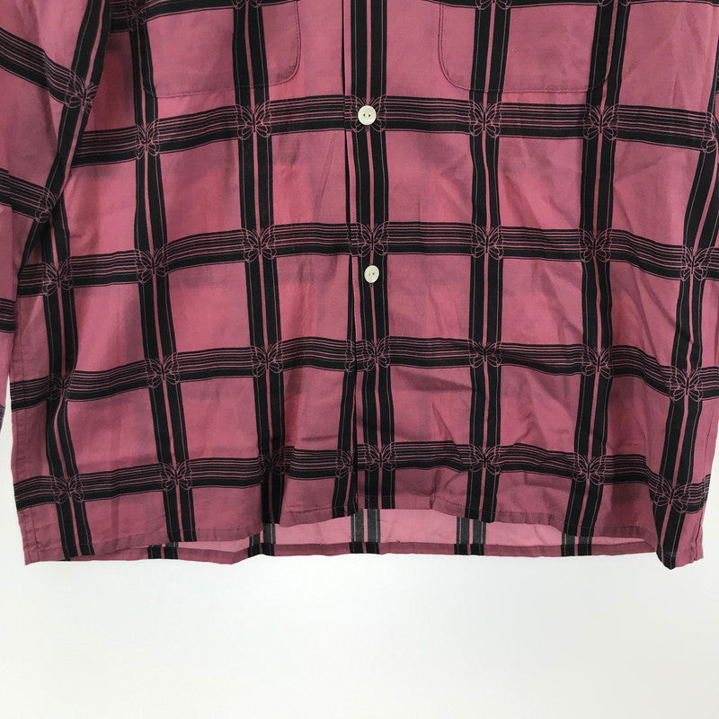 【中古品】【メンズ】 Needles ニードルス MR179 CLASSIC SHIRT クラシック シャツ 長袖 オープンカラー トップス 古着 140-250523-mh-06-fuz サイズ：S カラー：ピンク 万代Net店
