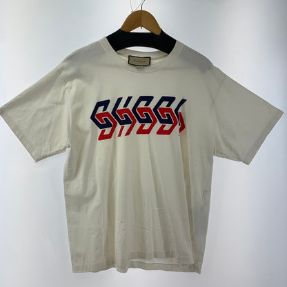 【中古品】【メンズ】 GUCCI 616036-XJDV9 MIRROR PRINT SS TEE グッチ 141-250524-st-06-fuz サイズ：M カラー：ホワイト 万代Net店
