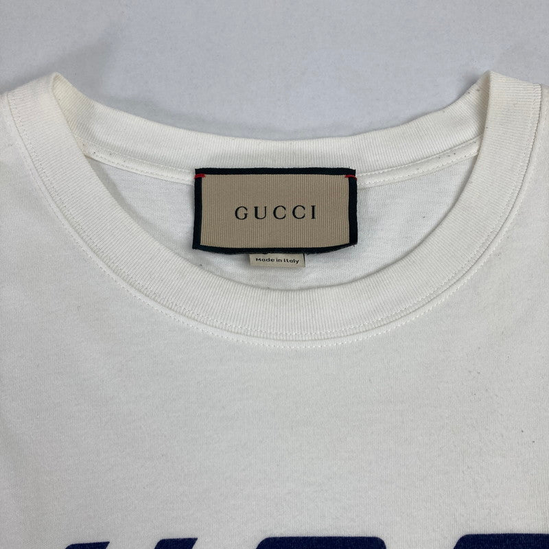 【中古品】【メンズ】 GUCCI 616036-XJDV9 MIRROR PRINT SS TEE グッチ 141-250524-st-06-fuz サイズ：M カラー：ホワイト 万代Net店