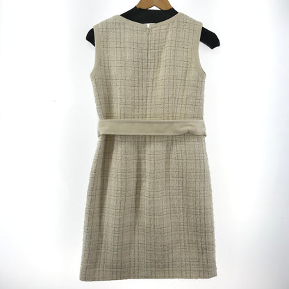 【中古品】【レディース】 SHELLER シェリエ ノースリーブ キルティングツイード ワンピース 170-250829-ky-02-fuz サイズ：F カラー：クリーム 万代Net店