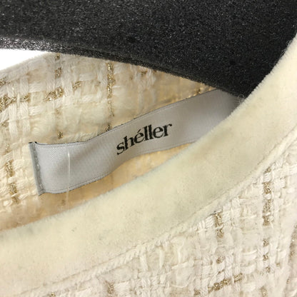 【中古品】【レディース】 SHELLER シェリエ ノースリーブ キルティングツイード ワンピース 170-250829-ky-02-fuz サイズ：F カラー：クリーム 万代Net店