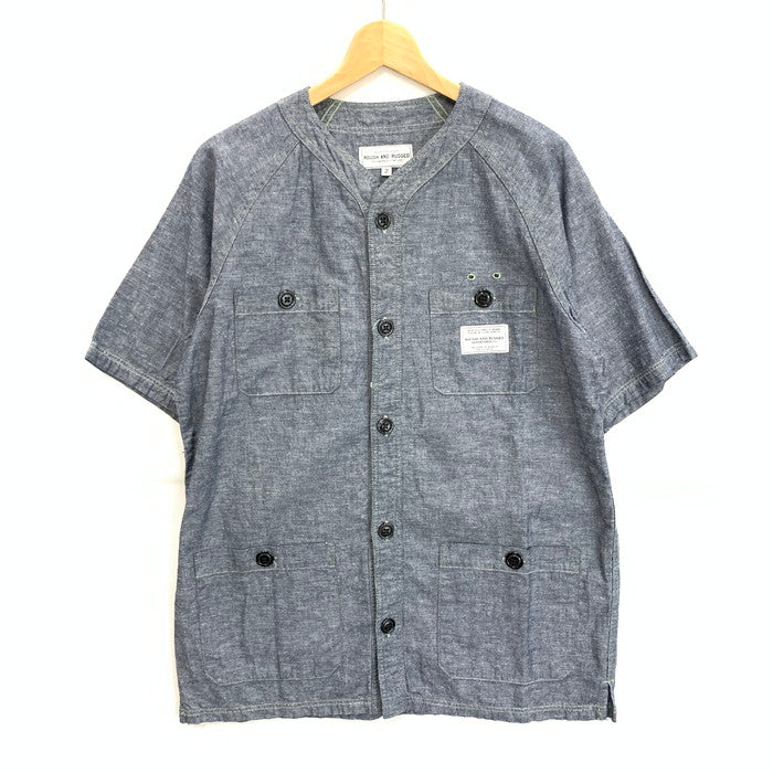 【中古品】【メンズ】 RUDE GALLERY ルードギャラリー ベースボールシャツ 半袖シャツ トップス ブランド 古着 140-250607-gm-05-fuz サイズ：02 カラー：グレー 万代Net店