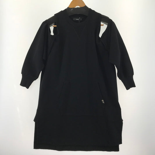 【中古品】【レディース】 DIESEL ディーゼル OPEN SHOULDER SWEAT SHIRT オープン ショルダー ロング スウェット ワンピース  長袖 古着 170-250724-mh-06-fuz サイズ：XS カラー：ブラック 万代Net店