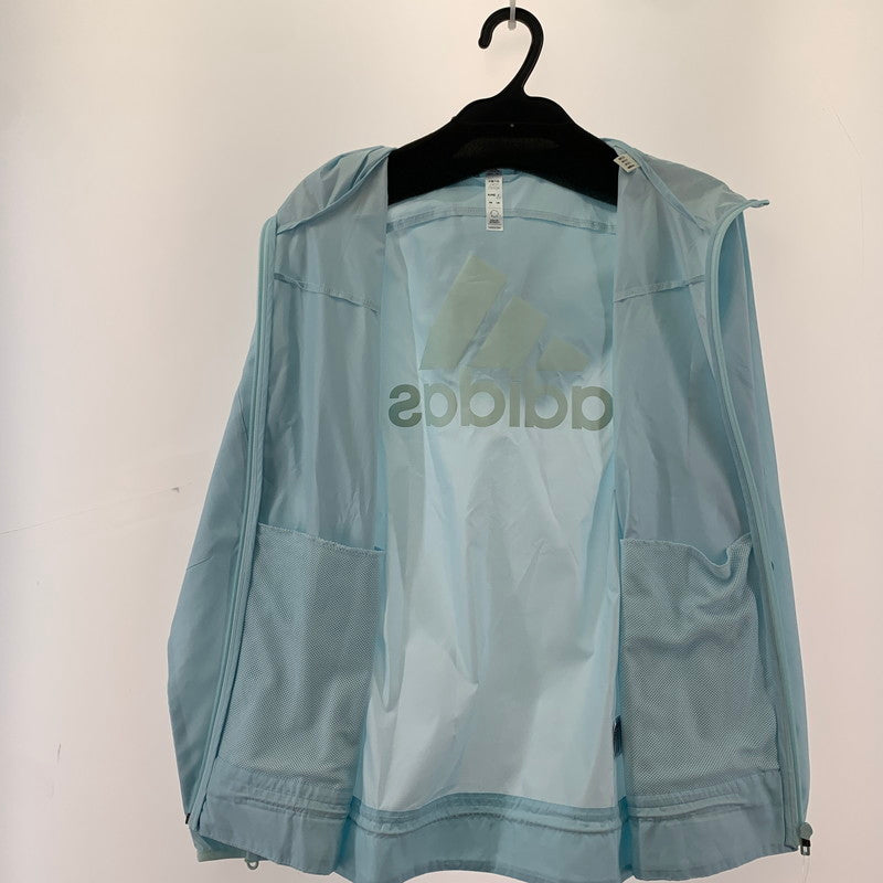 【中古品】【レディース】 ADIDAS アディダス HK6521 ビッグロゴ ウーブンジャケット レディース Lサイズ ライトブルー XOサイズ 170-260329-io-23-fuzh 万代Net店