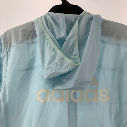 【中古品】【レディース】 ADIDAS アディダス HK6521 ビッグロゴ ウーブンジャケット レディース Lサイズ ライトブルー XOサイズ 170-260329-io-23-fuzh 万代Net店