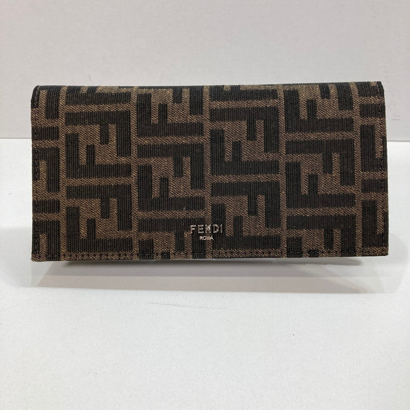 【中古品】【メンズ/レディース】 FENDI フェンディ 7M0355 ズッカ柄 FF柄 長財布 財布 ロングウォレット 181-250604-mh-05-fuz カラー：ブラウン 万代Net店