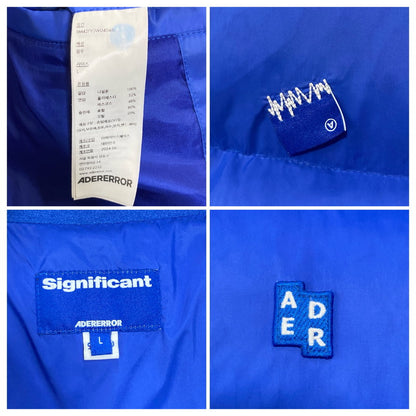 【中古品】【メンズ】 ADERERROR アーダーエラー BM42FYDW0404BL PUFFER DOWN VEST ダウン ベスト アウター コート 古着 141-250604-mh-02-fuz サイズ：L カラー：ブルー 万代Net店