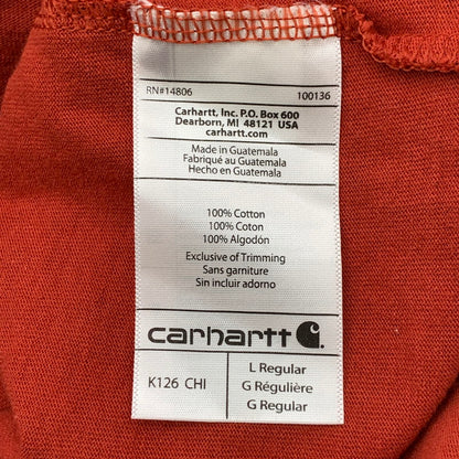 【中古品】【メンズ】 CARHARTT 長袖Tシャツ トップス ブランド 古着 カットソー 145-260425-gm-11-fuz サイズ：L カラー：オレンジ 万代Net店