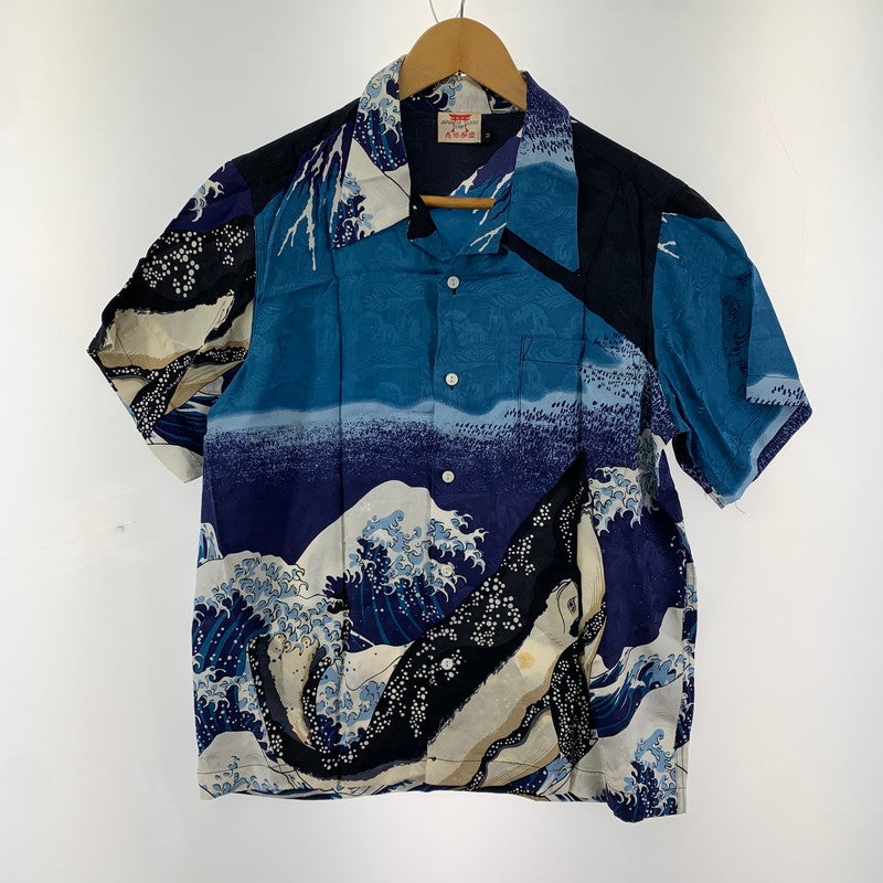 【中古品】【メンズ】 花旅楽団 アロハシャツ 145-250607-st-04-fuz サイズ：M カラー：ブルー 万代Net店
