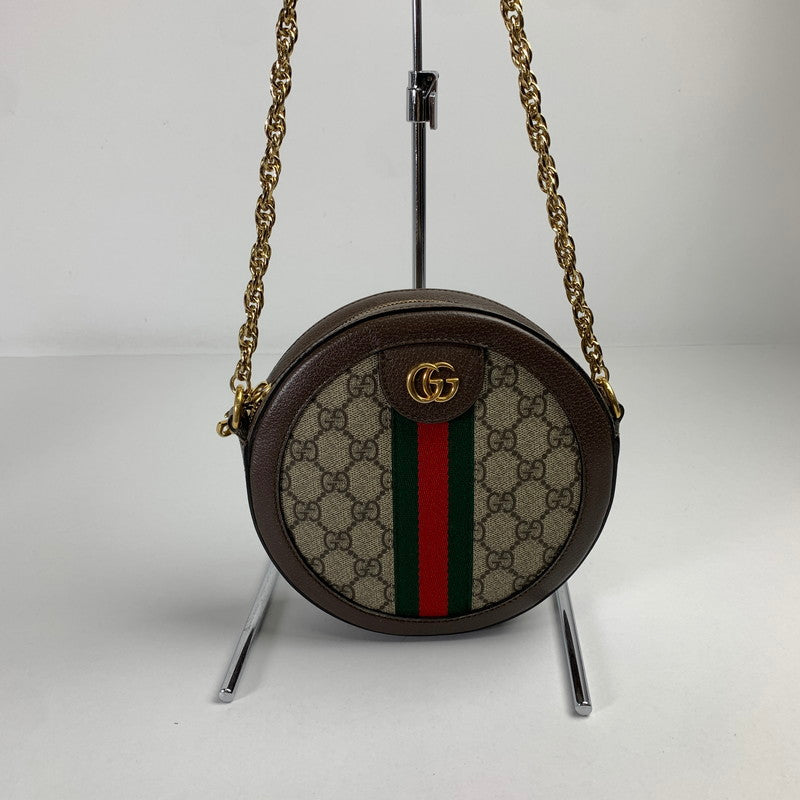 【中古品】【レディース】 GUCCI 550618 GGスプリーム ラウンド オフィディア ショルダーバッグ カバン グッチ 180-250607-st-14-fuz カラー：ブラウン 万代Net店