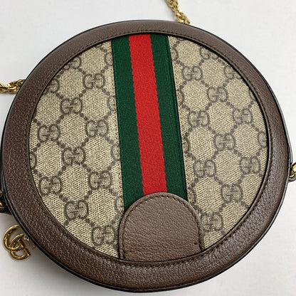 【中古品】【レディース】 GUCCI 550618 GGスプリーム ラウンド オフィディア ショルダーバッグ カバン グッチ 180-250607-st-14-fuz カラー：ブラウン 万代Net店