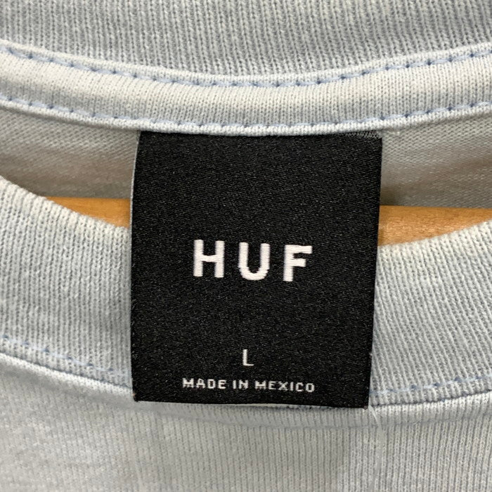 【中古品】【メンズ】 HUF ハフ ON THE COB TEE 半袖Tシャツ カットソー トップス ブランド 古着 142-250615-gm-07-fuz サイズ：L カラー：ライトブルー 万代Net店