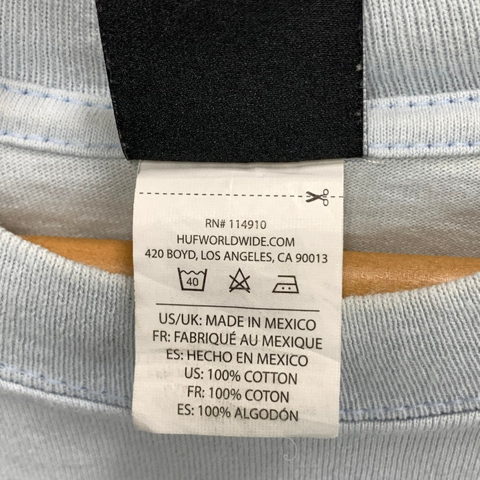 【中古品】【メンズ】 HUF ハフ ON THE COB TEE 半袖Tシャツ カットソー トップス ブランド 古着 142-250615-gm-07-fuz サイズ：L カラー：ライトブルー 万代Net店