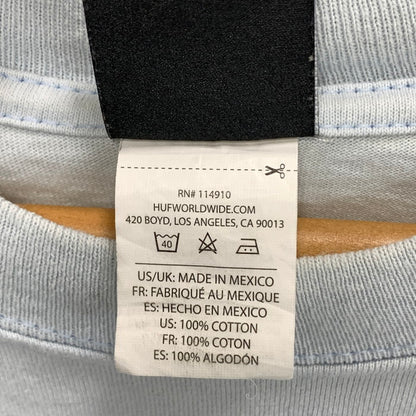 【中古品】【メンズ】 HUF ハフ ON THE COB TEE 半袖Tシャツ カットソー トップス ブランド 古着 142-250615-gm-07-fuz サイズ：L カラー：ライトブルー 万代Net店